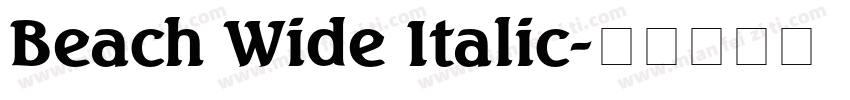 Beach Wide Italic字体转换